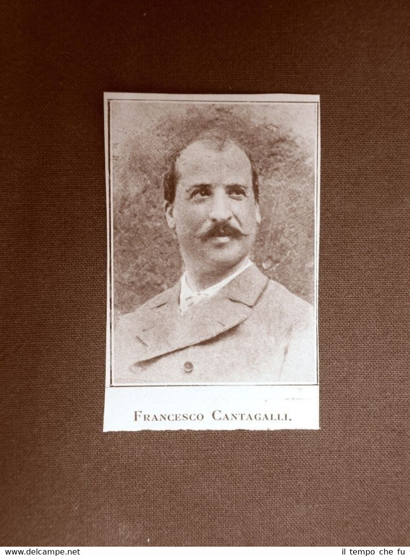 Stampa 1923 Francesco Cantagalli Collaboratore Rivista Illustrazione Italiana