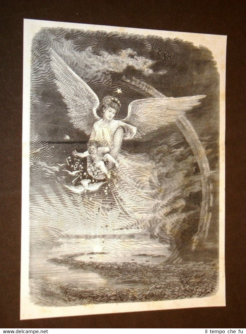 Stampa del 1879 Fantasia o composizione per il nuovo anno …