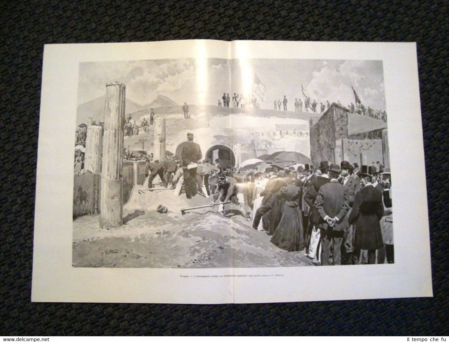 Stampa enorme Congresso di Napoli contro la tubercolosi nel 1900 …