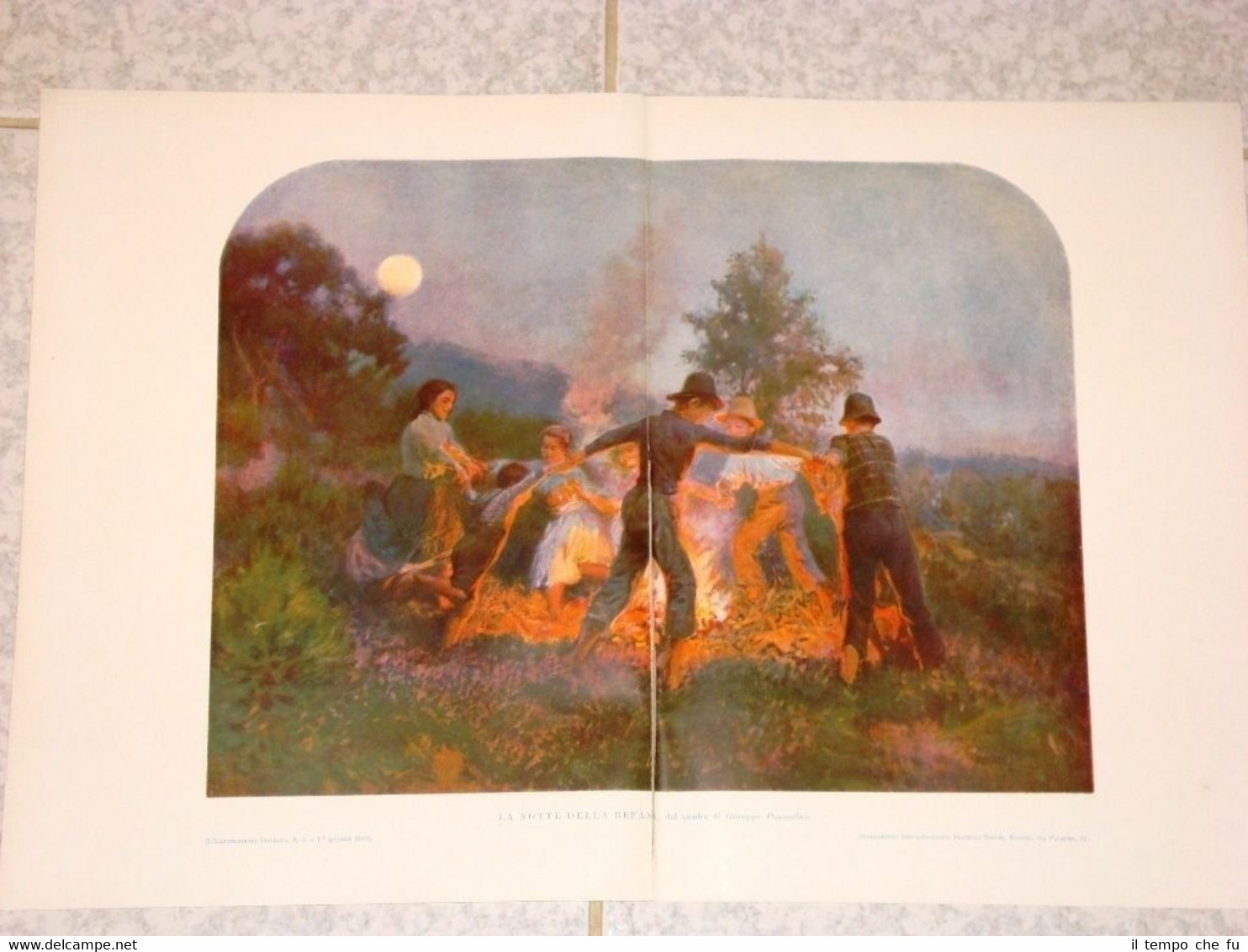 Stampa enorme del 1905 La notte della Befana Quadro di …