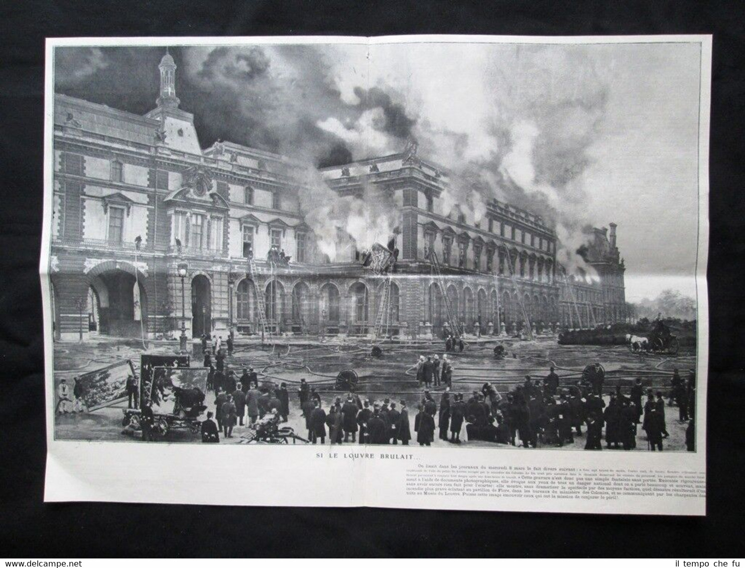 STAMPA ENORME! Incendio al Museo del Louvre di Parigi, 8 …