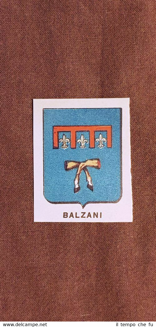 Stemma Balzani Cromolitografia del 1880 Annuario della nobiltà