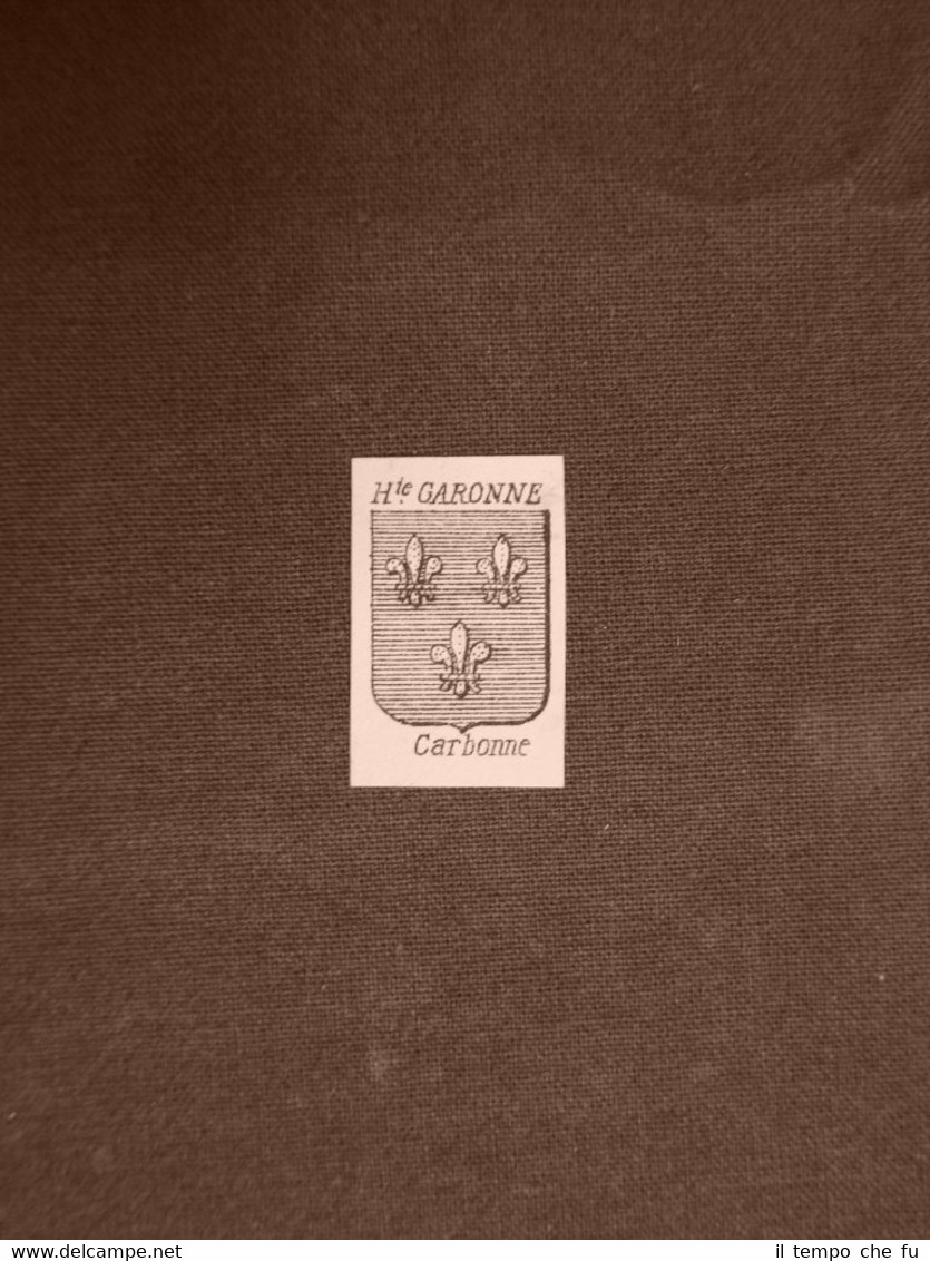 Stemma o blasone della città di Carbonne - Francia Anno …