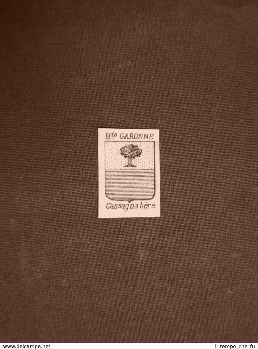 Stemma o blasone della città di Cassagnabère - Francia Anno …
