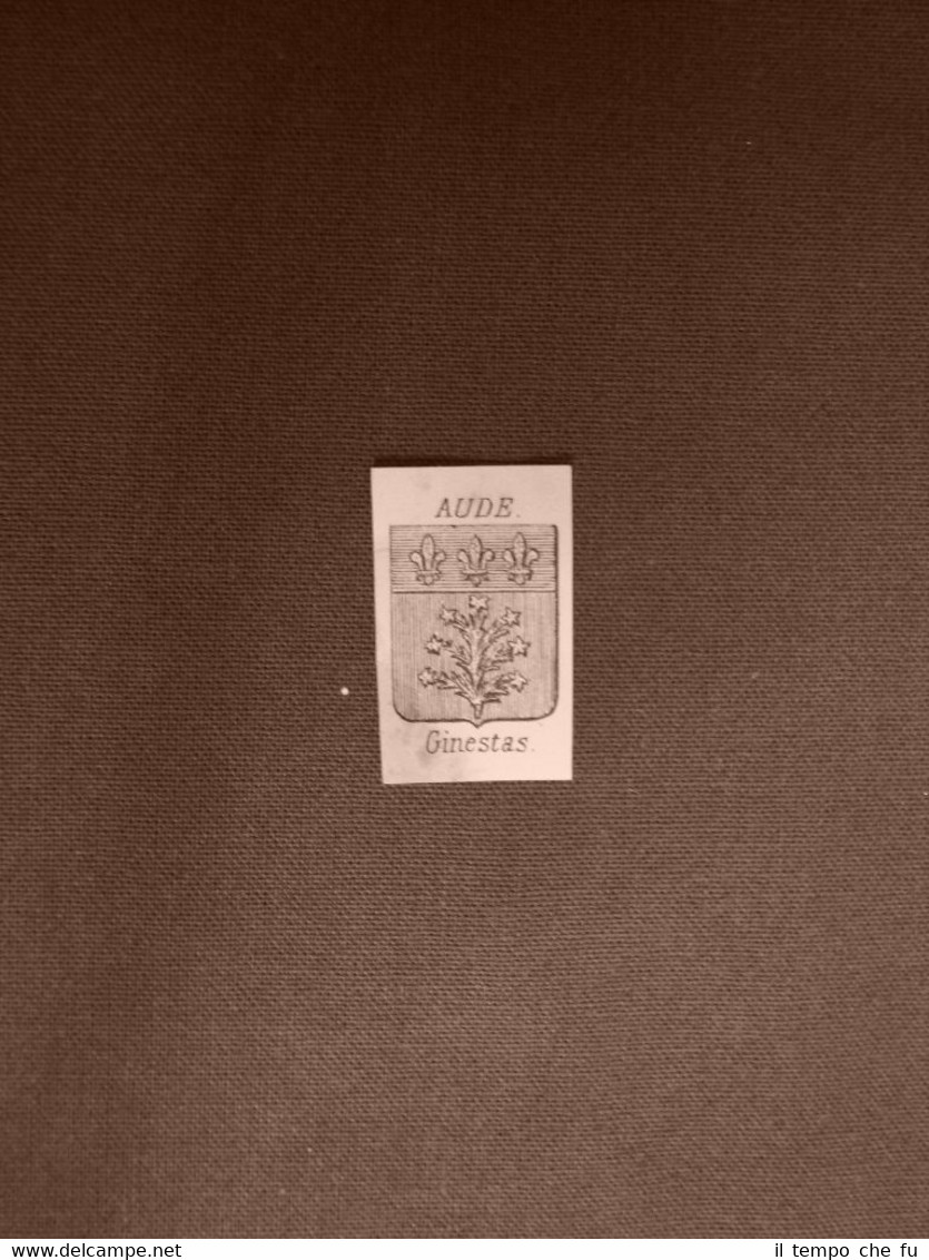 Stemma o blasone della città di Ginestas - Francia Anno …