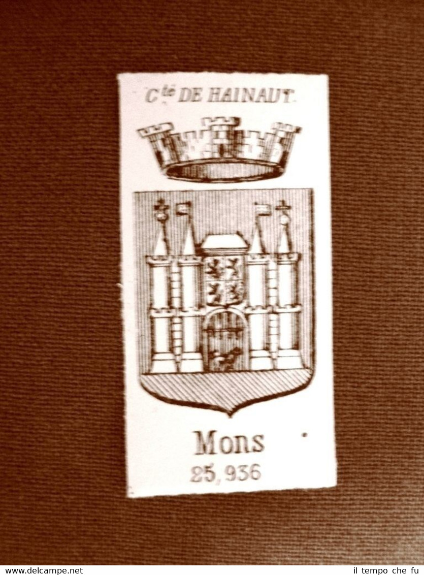 Stemma o blasone della città di Mons - Belgio Anno …