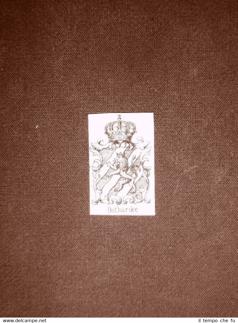 Stemma o blasone della Città Gotharike - Svezia Anno 1865 …