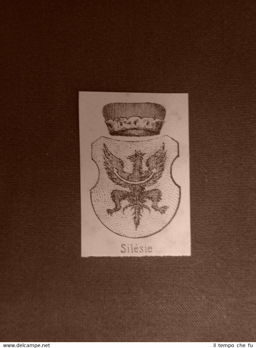 Stemma o blasone della Slesia o Silèsia Anno 1865 Araldica