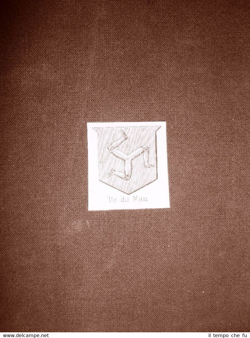 Stemma o blasone Ile du Man Anno 1865 Araldica