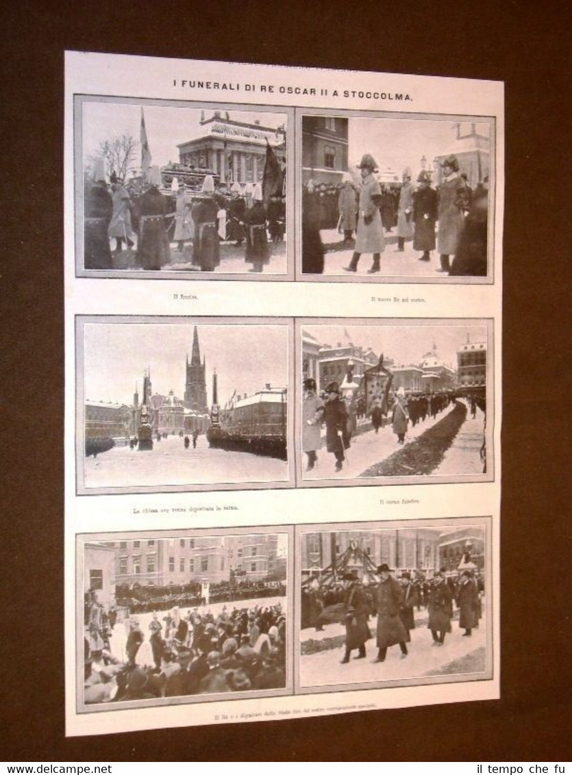 Stoccolma nel 1907 Funerale Re Oscar II + Atene Maria …