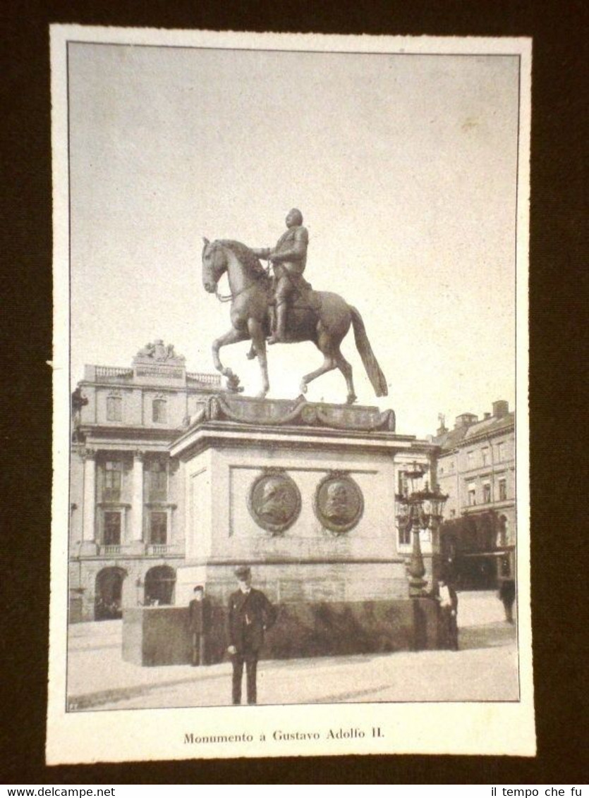 Stoccolma o Stockholm Monumento a Gustavo Adolfo II Svezia