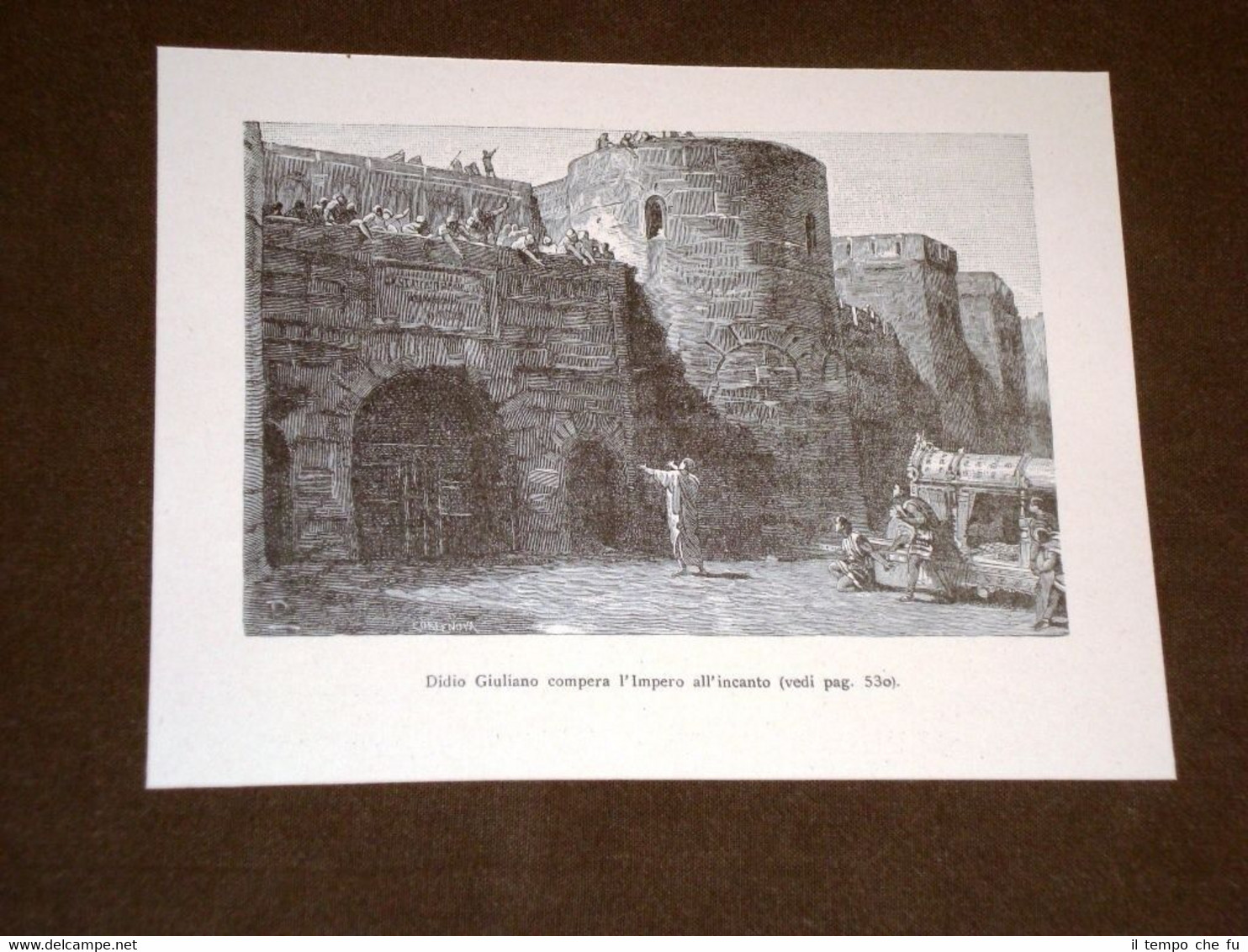 Storia di Roma Didio Giuliano compra Impero all'incanto Incisione di …