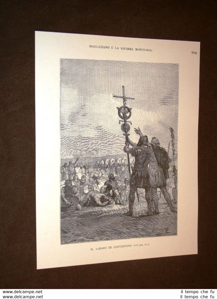 Storia di Roma Il Labaro di Costantino Incisione di L. …