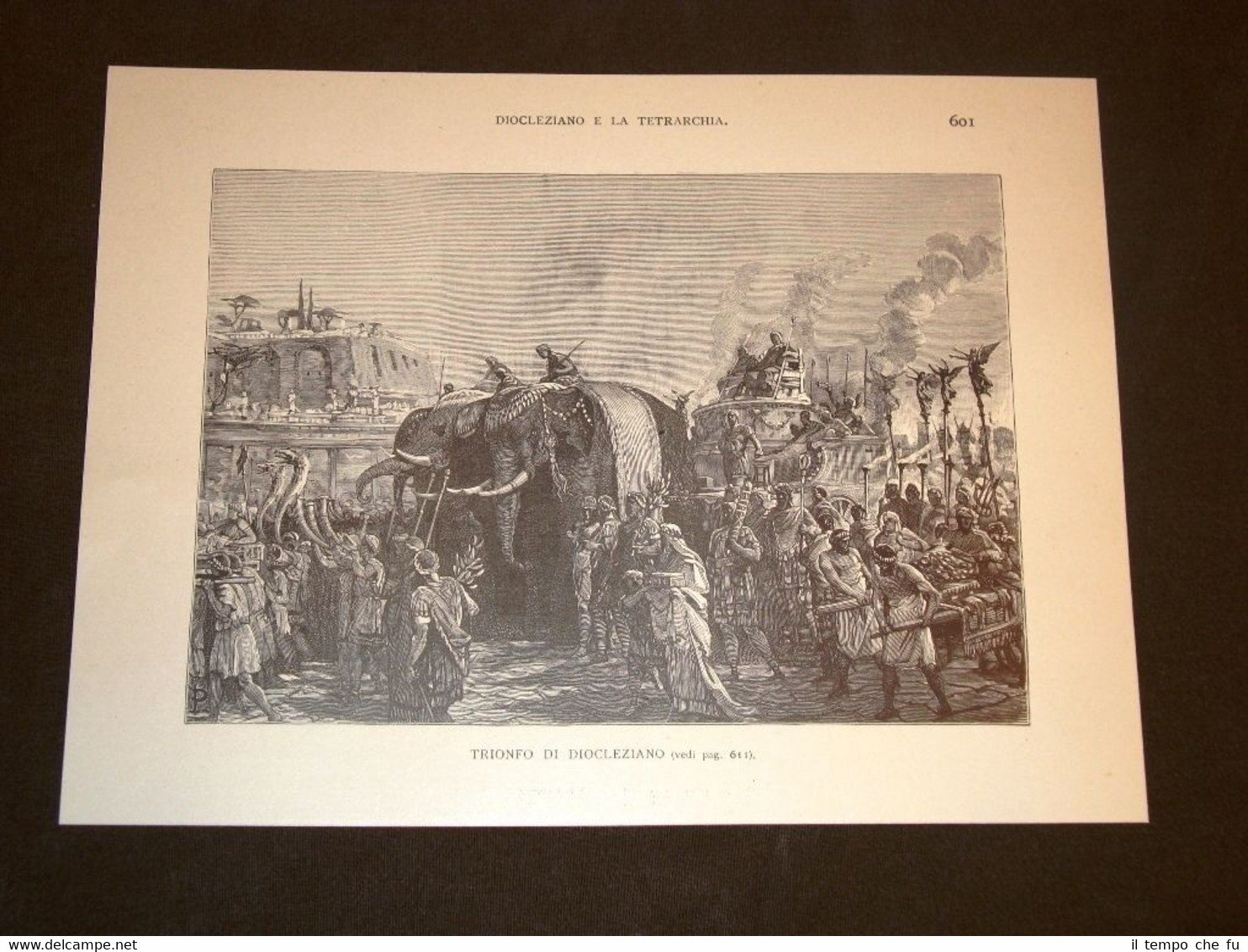 Storia di Roma Il trionfo di Diocleziano Incisione di L. …