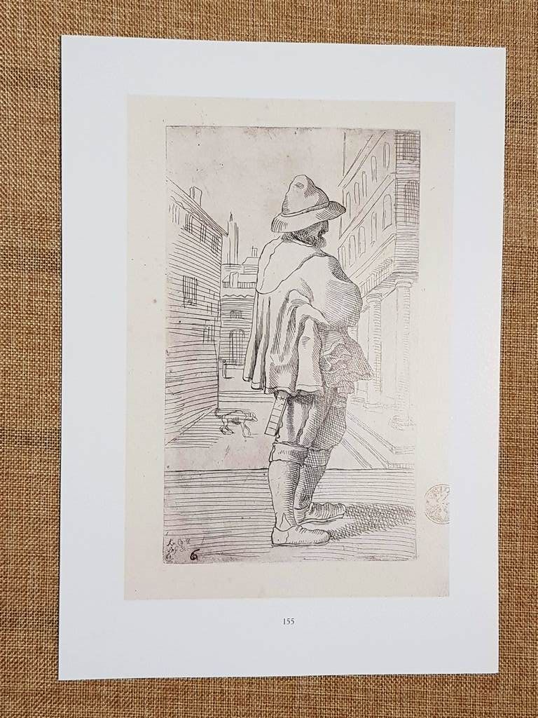 Straordinario di mercanti e Bicchieraro Tavola 1646 Carracci Bologna Ristampa