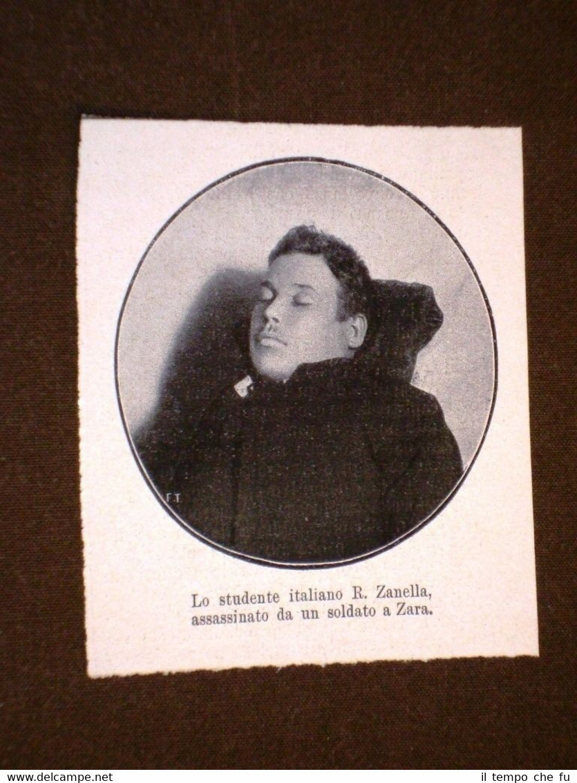 Studente italiano R.Zanella Assassinato nel 1909 da un soldato a …