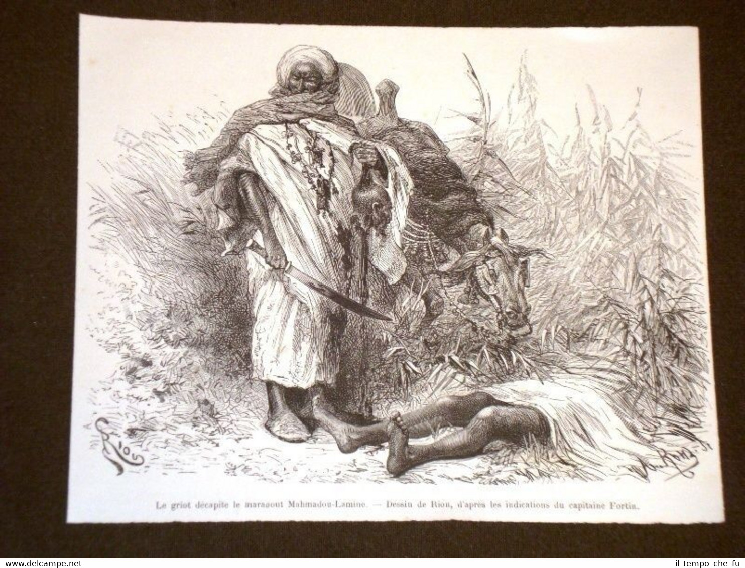 Sudan Francaise en 1889 Le griot décapite le maraoout Mahmadou …