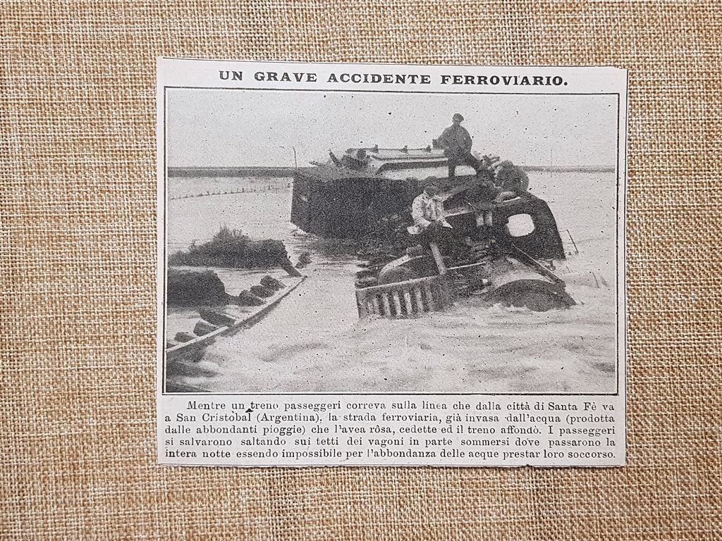 Sulla linea ferroviaria Santa Fè - San Cristobal nel 1914 …