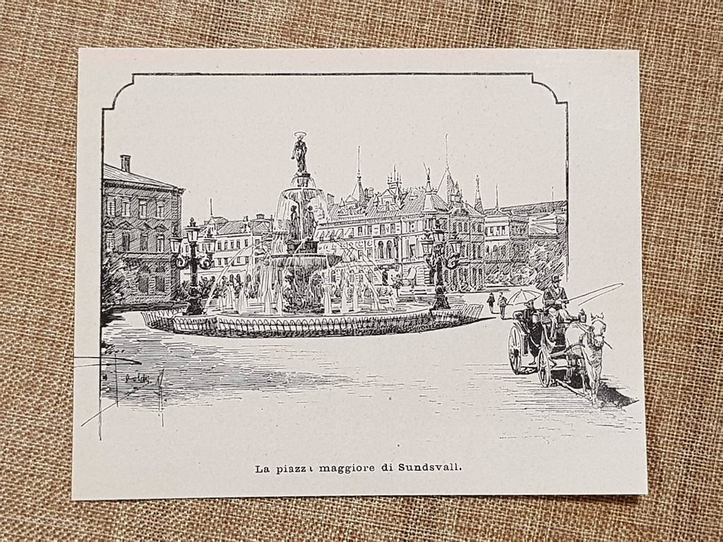 Sundsvall nel 1896 La Piazza maggiore Vasternorrland Norrland Svezia