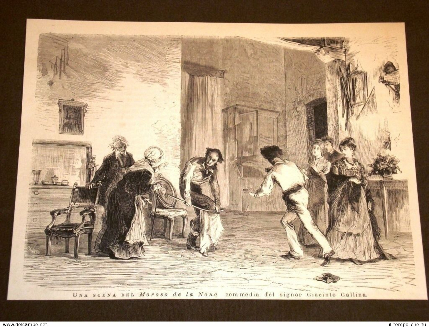 Teatro nel 1875 Scena del Moroso de la Nona Commedia …