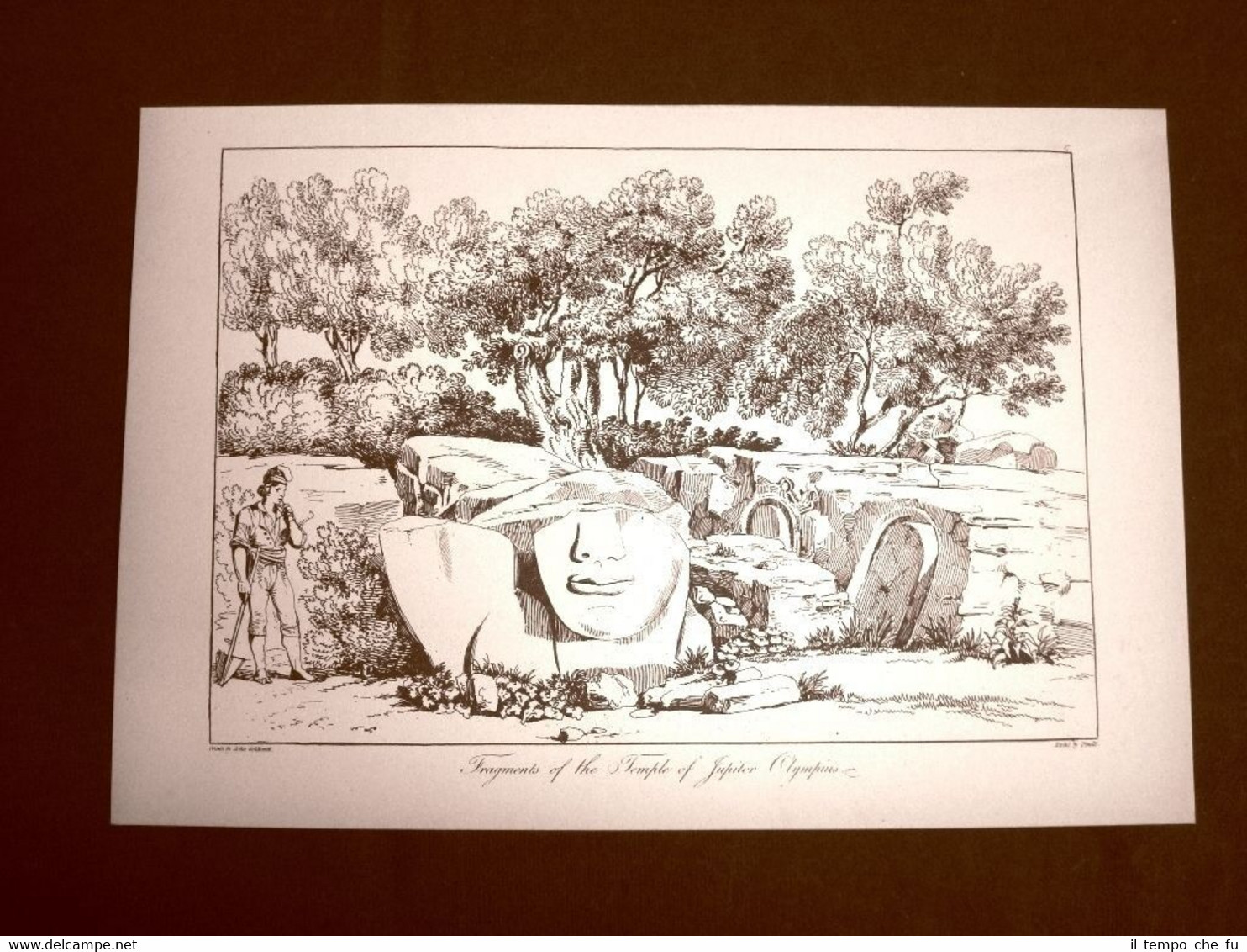 Tempio Giove Olimpico Agrigento Sicilia Ristampa Goldicutt Antiquies Sicily 1818