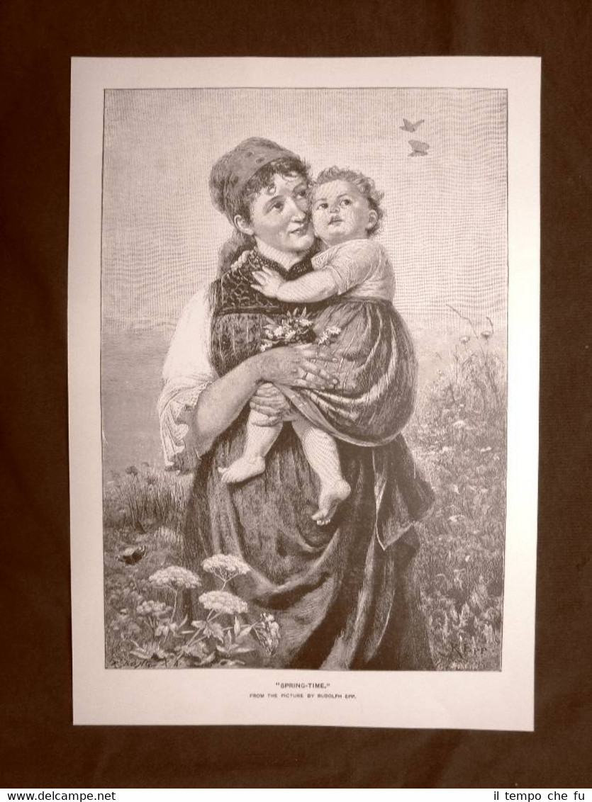 Tempo di primavera Quadro di Rudolph Epp Stampa del 1888