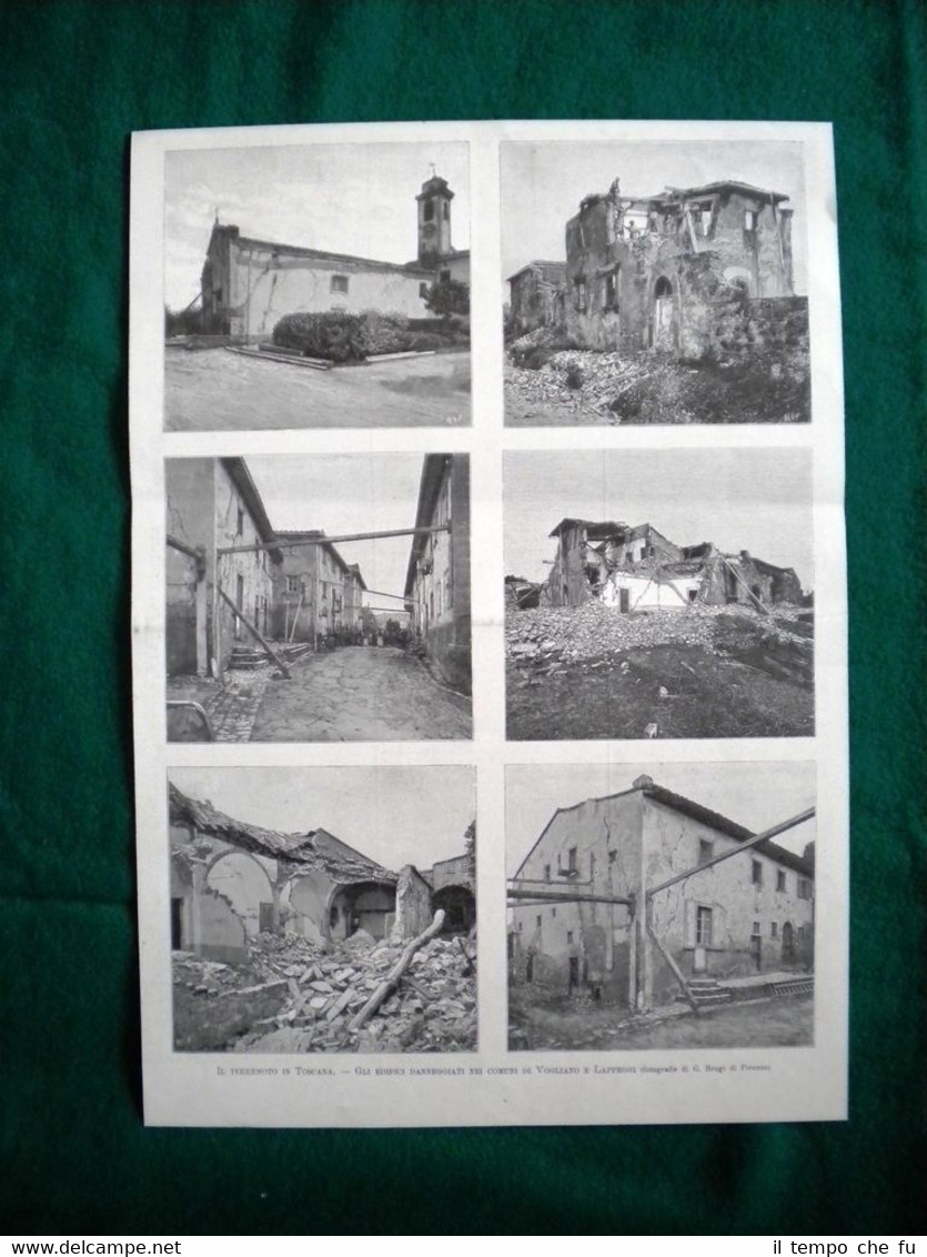 Terremoto Toscana nel 1895 - Edifici danneggiati comuni di Vogliano …