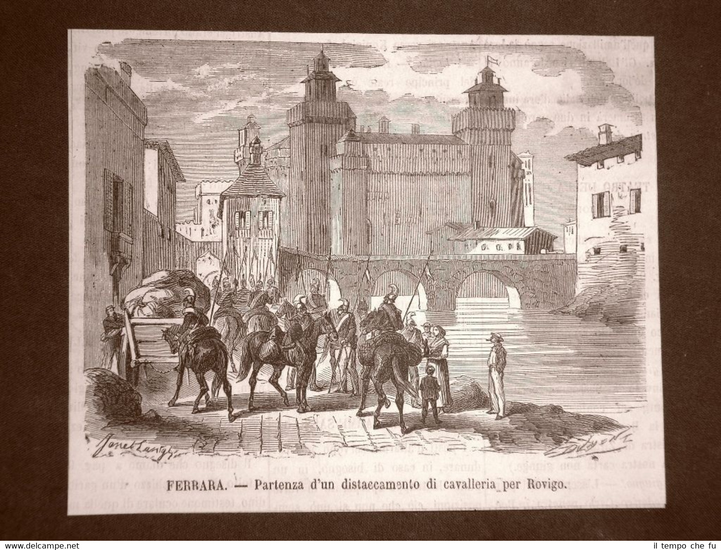 Terza guerra d'indipendenza d'Italia Ferrara nel 1866 Distaccamento cavalleria