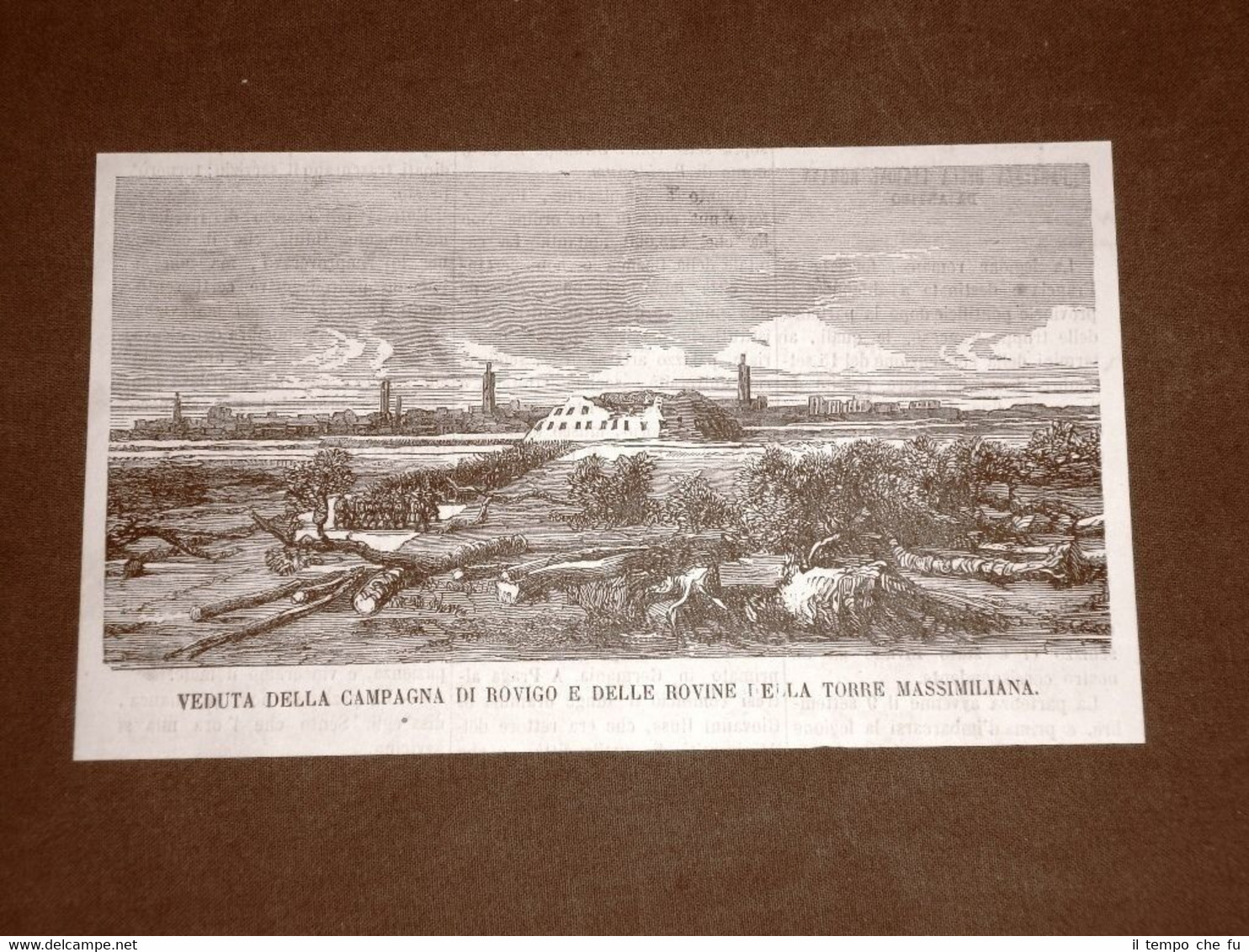 Terza guerra d'indipendenza Italia Rovigo nel 1866 Rovine Torre Massimiliana