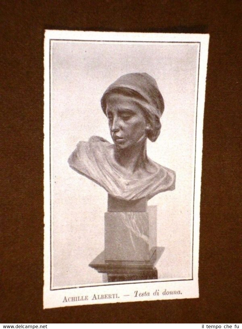 Testa di donna Scultura di Achille Alberti