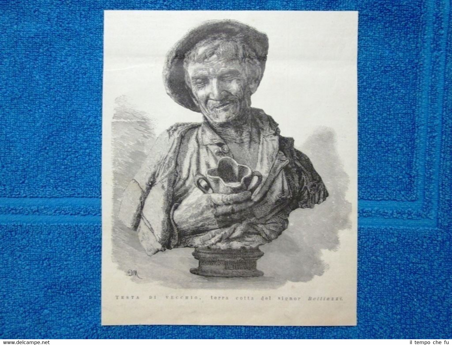 Testa di vecchio, terra cotta del Belliazzi