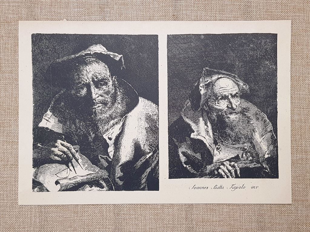 Teste di uomini (3) Giambattista o Batista Tiepolo Incisione del …