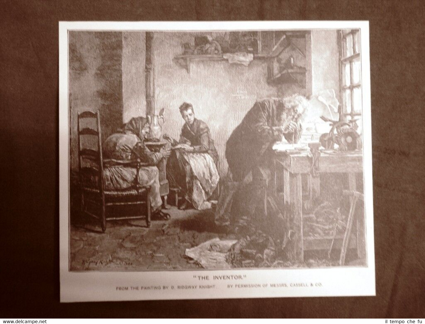 The inventor o L'inventore Quadro di D. Ridgway Knight Stampa …