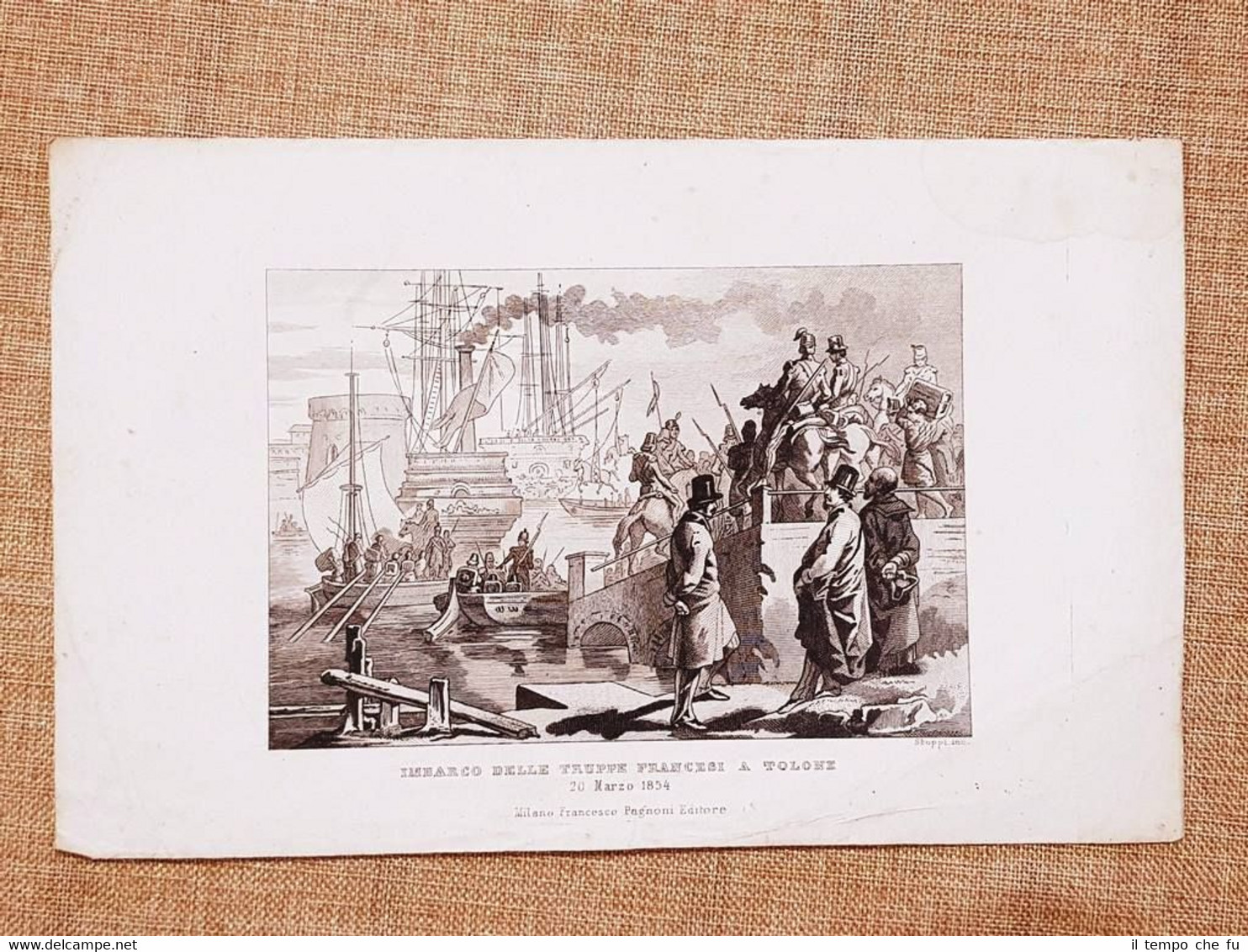 Tolone 20 marzo 1854 Truppe di Francia a Tolone Acquaforte …