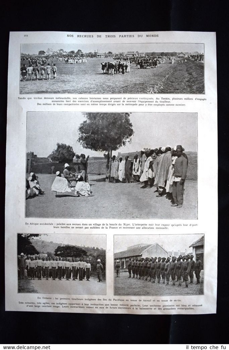 Tonkin, Niger, Océanie, Sous Fleury WW1 Guerra 1914 - 1918