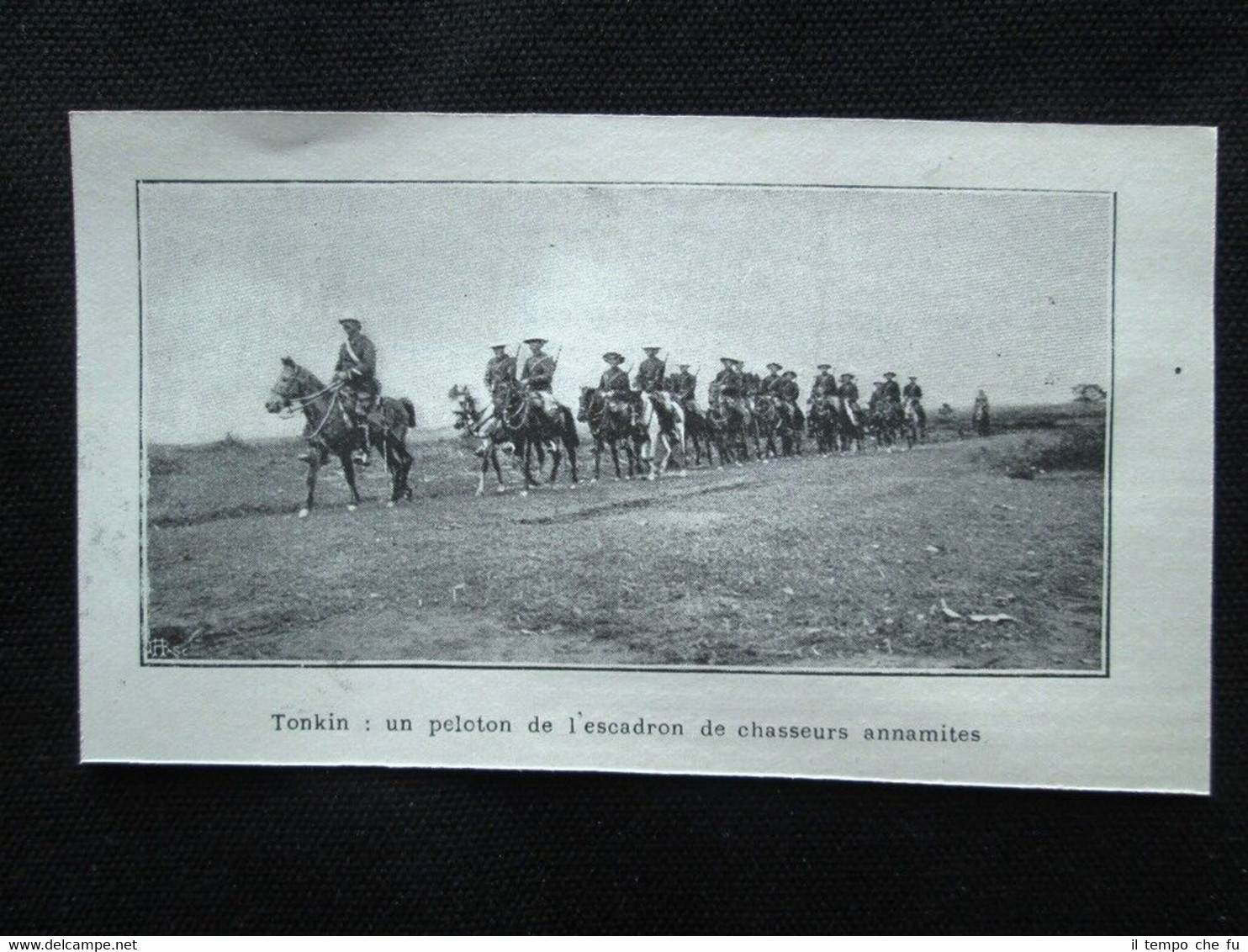 Tonkin: plotone dello squadrone di cacciatori annamiti Stampa del 1903