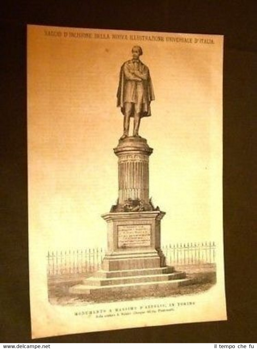Torino Monumento a Massimo D'Azeglio Scultura Balzico