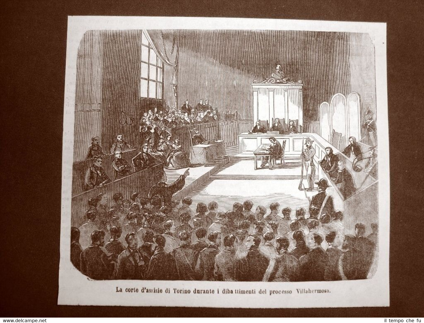 Torino nel 1866 La Corte d'Assise durante dibattimento del processo …
