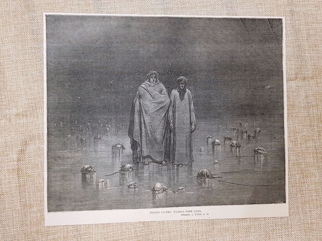 Traditori Cocito Divina Commedia Inferno Incisione di Gustave Doré del …