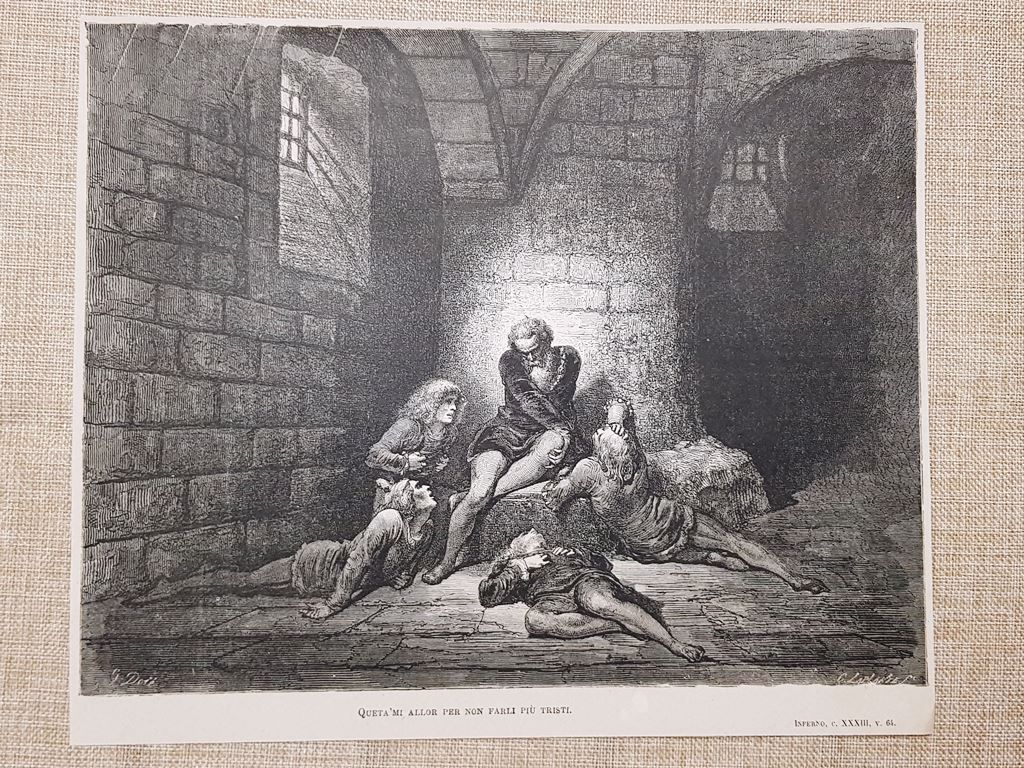 Traditori Conte Ugolino Divina Commedia Inferno Incisione Gustave Doré 1887 …