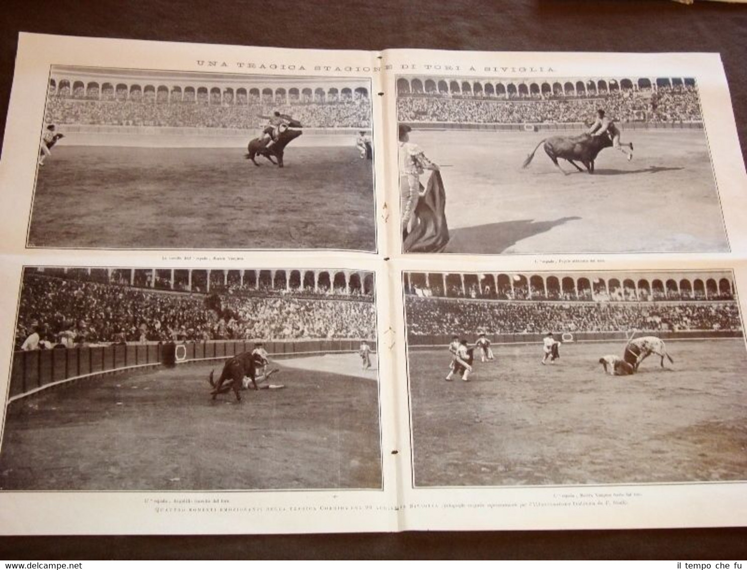 Tragedia a Siviglia 26 aprile 1909 Corrida Toro Torero Vàzquez …