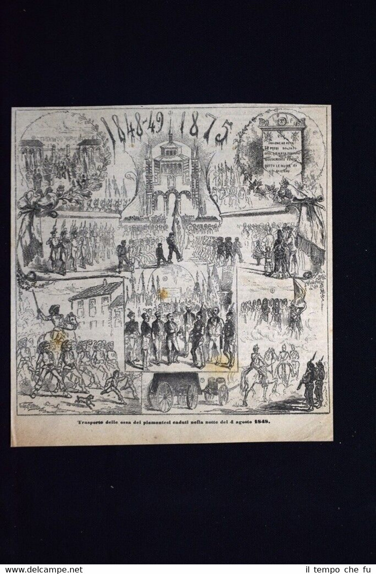 Trasporto delle ossa dei piemontesi caduti il 4 agosto 1848 …