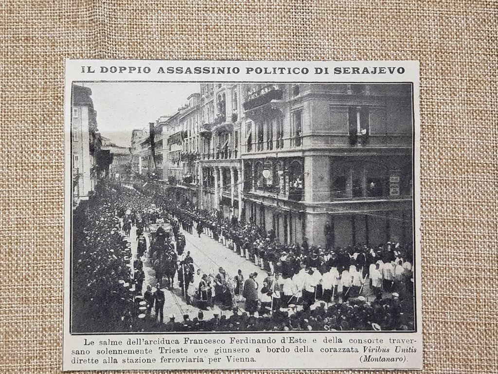 Trieste 1914 Corteo funebre morte dell'Arciduca Francesco Ferdinando d'Austria