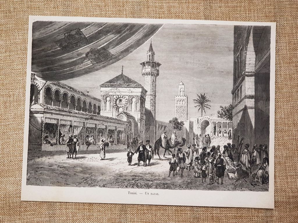 Tunisi nel 1881 Veduta generale di un Bazar Tunisia