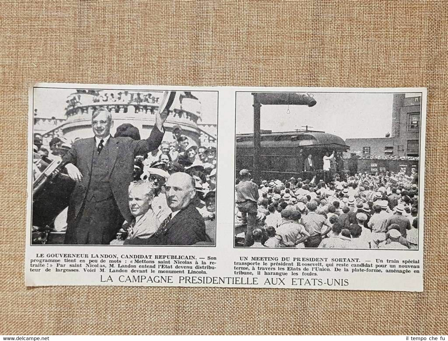 U.S.A. nel 1936 Campagna presidenziale Landon e Sortant Stati Uniti …