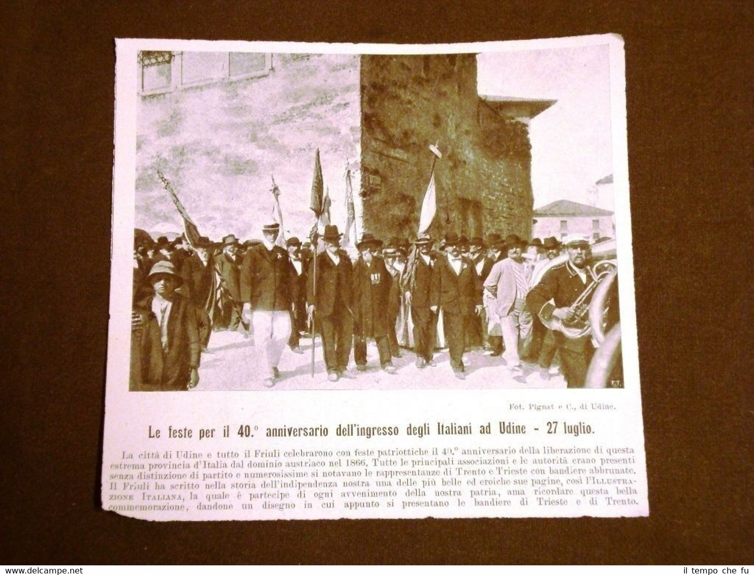 Udine 27 luglio 1911 Feste per i 40 anni dell'ingresso …