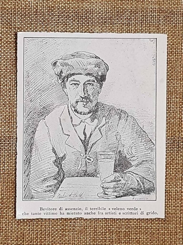 Un bevitore di assenzio Stampa del 1931