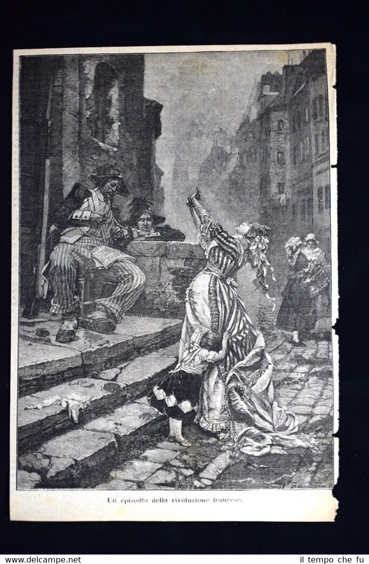 Un episodio della rivoluzione francese Incisione del 1885