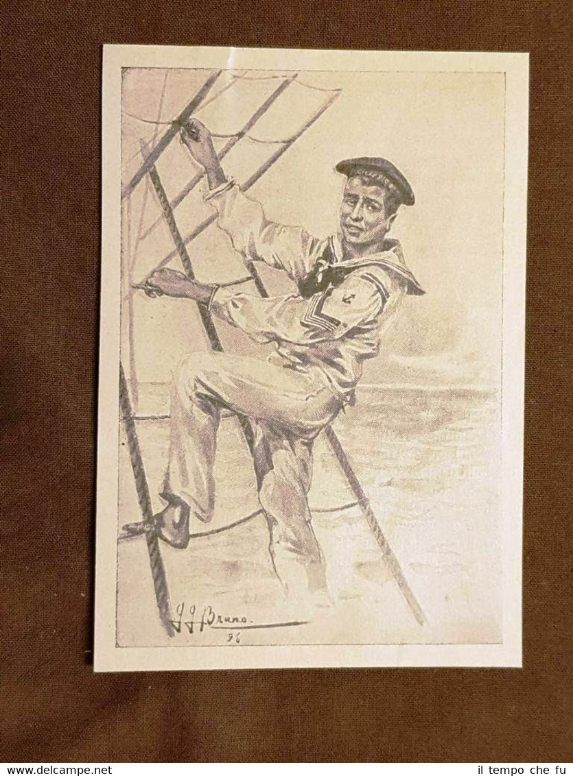 Un marinaio Disegno di G.G. Bruno Stampa del 1896