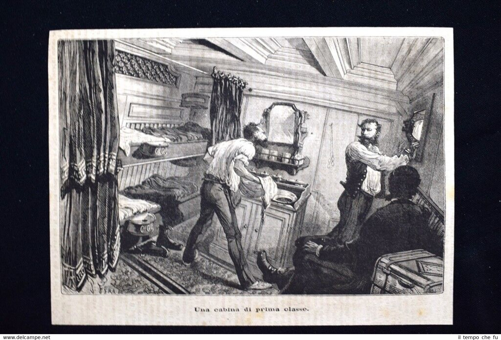 Una cabina di prima classe Incisione del 1876